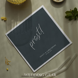 Serviette En Papier Prost! Espace Gris Minimal Cocktail pour Toute Occ