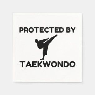 Serviette En Papier Protégé Par Taekwondo