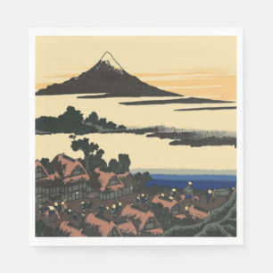Serviette En Papier Province ancienne de Kai Katsushika Hokusai dess