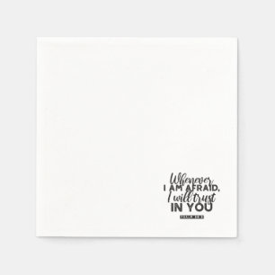Serviette En Papier Psaume 56:3 Bible Verse Art "Je ferai confiance en
