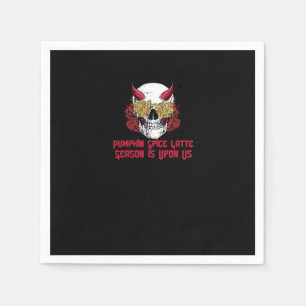 Serviette En Papier PSL Citrouille épice fin saison Crâne automne