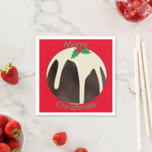 Serviette En Papier Pudding de Noël aux pelouses,