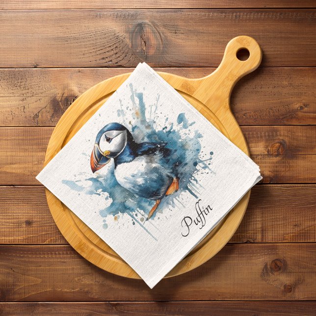 Serviette En Papier Puffin Splash, personnalisé (Créateur téléchargé)