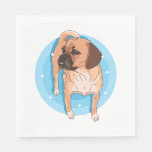 Serviette En Papier Puggle Propriétaire Puggers Lover