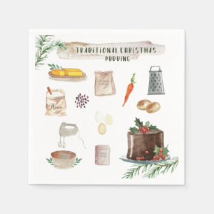 Serviette En Papier Puits de Noël traditionnels   Fête