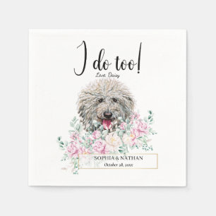 Serviette En Papier Puli Chien Mariage Cocktail Napkins