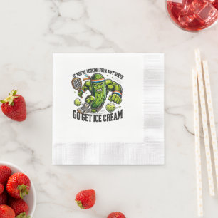 Serviette En Papier Pun drôle pour amateur de Pickleball avec un pickl