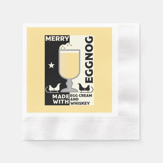 Serviette En Papier Punch de Noël Eggnog (Devant)