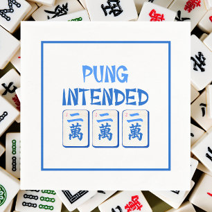 Serviette En Papier Pung Inclus Blue Mahjong Aquarelle Carreaux