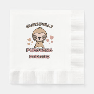 Serviette En Papier Punition d'animal de paresseux Kawaii