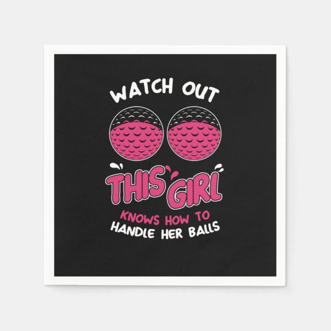 Serviette En Papier Puns Drôle Awesome Les Femmes Golfeuses Manipulent (Devant)