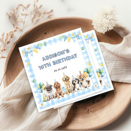 Serviette En Papier Puppy Calling All Pawty Animals Birthday