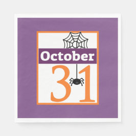 Serviette En Papier Purple 31 octobre Fête d'Halloween