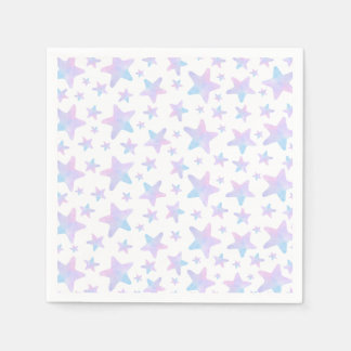 Serviette En Papier Purple Blue stars Princess Theme Anniversaire