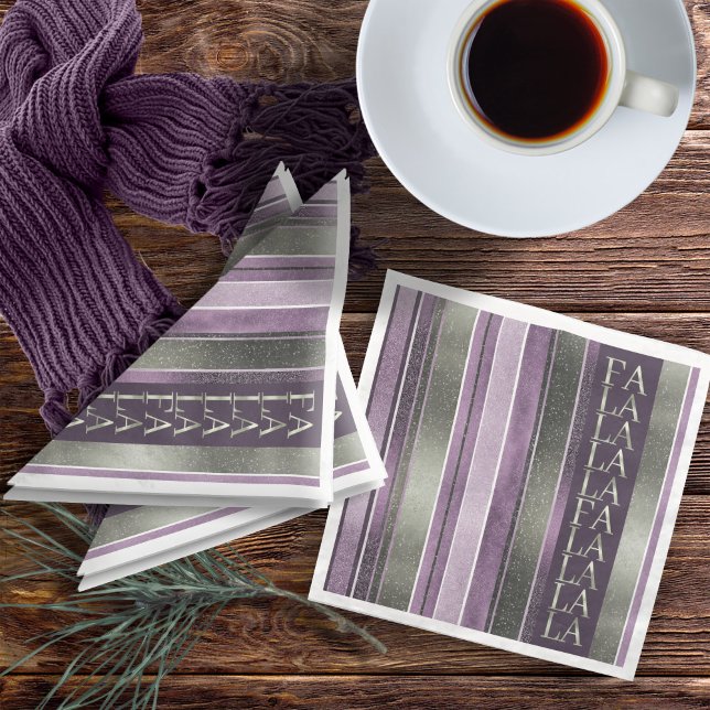 Serviette En Papier Purple Green Fa Noël La La Motif#27 ID1009 (Créateur téléchargé)