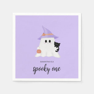 Serviette En Papier Purple mignonne Halloween Première fête d'annivers