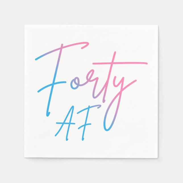 Serviette En Papier Quarante AF II - Cadeau d'anniversaire (Devant)