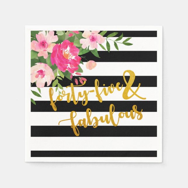 Serviette En Papier Quarante cinq et une serviette fabuleuse - Blancs  (Devant)