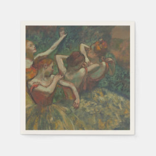 Serviette En Papier Quatre danseuses, peinture impressionniste, Edgar