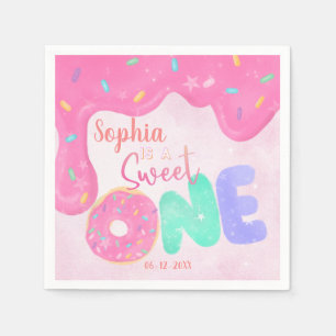 Serviette En Papier quatre fois doux Pink Frosting Girl's Birthday