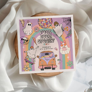 Serviette En Papier Quatre fois plus de plaisir rétro effrayant pour u