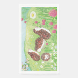 Serviette En Papier Quatre petits hérissons dans le pré