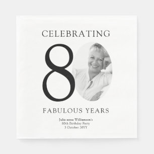 Serviette En Papier Quatre-vingts ans fabuleux 80e anniversaire