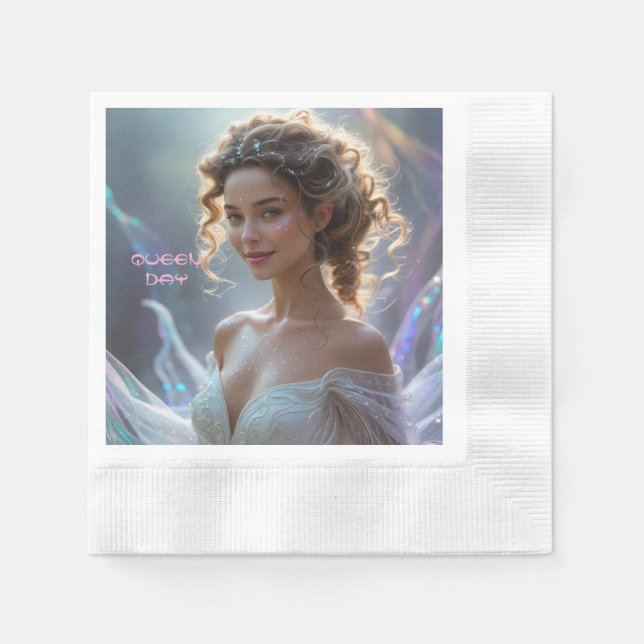 SERVIETTE EN PAPIER QUEEN JOUR (Devant)