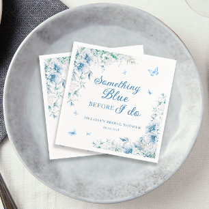 Serviette En Papier Quelque chose de bleu avant de faire Fête des mari