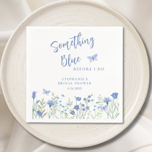 Serviette En Papier Quelque chose de bleu avant de faire Fête des mari