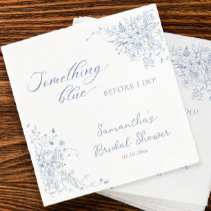 Serviette En Papier Quelque chose de bleu avant de faire Fête des mari