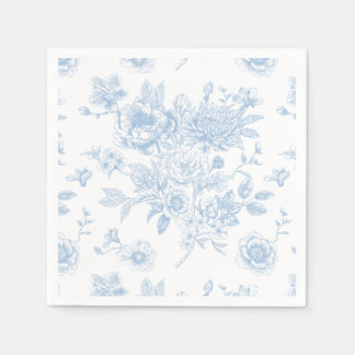 Serviette En Papier Quelque chose de bleu avant de faire Toile florale