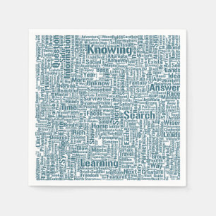 Serviette En Papier Question Apprendre Nuage MotssTexte Motif Message