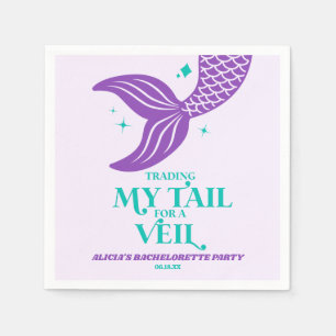 Serviette En Papier Queue de commerce pour Veil Mermaid Bachelorette P
