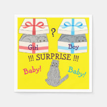 Qui va naître surprise Papier bébé Napkin