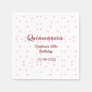 Serviette En Papier Quinceanera anos 15e anniversaire ajouter nom poin
