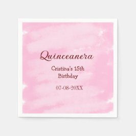 Serviette En Papier Quinceanera anos 15e anniversaire ajouter nom text
