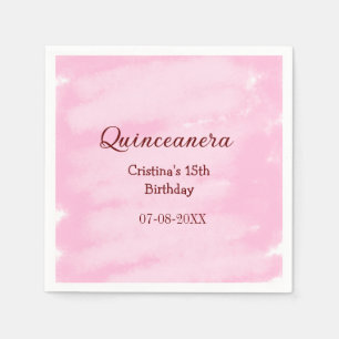Serviette En Papier Quinceanera anos 15e anniversaire ajouter nom text