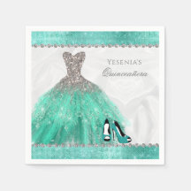 Quinceañera Aqua Diamond Sparkle Parties scintilla