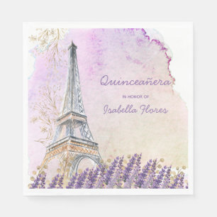 Serviette En Papier Quinceanera Paris Tour Eiffel