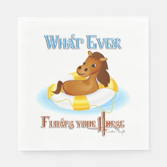Serviette En Papier Quoi qu'il flotte votre cheval 2 (Devant)