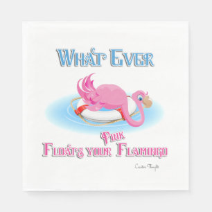 Serviette En Papier Quoi qu'il flotte votre Flamant rose rose