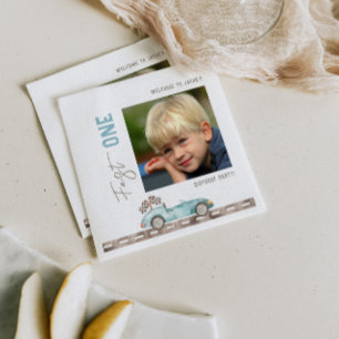 Serviette En Papier Race Car 1er Anniversaire Photo