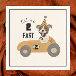 Serviette En Papier Race Car Chien Boys Deux Fête D'Anniversaire Rapid