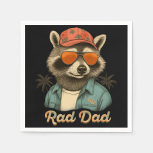 Serviette En Papier Rad Papa Drôle Bonne Fête des pères Vintage