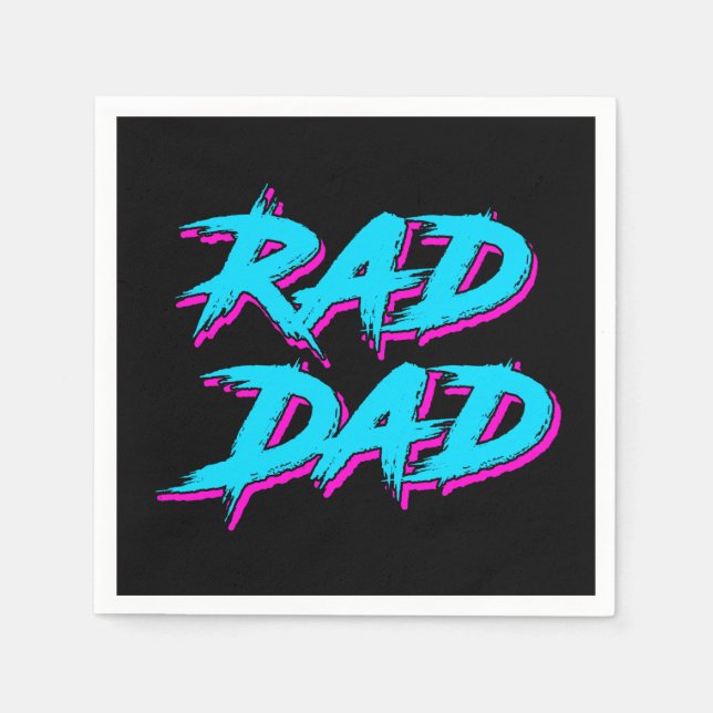 Serviette En Papier Rad Papa Retro 80's (Devant)