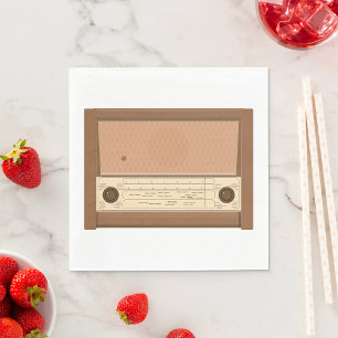 Serviette En Papier Radio en bois rétro des années 1940