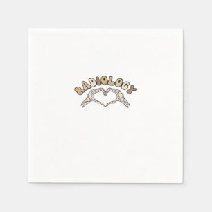 Serviette En Papier Radiologie Squelette Coeur Mains Classique