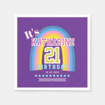 Rainbow 21st Birthday Purple