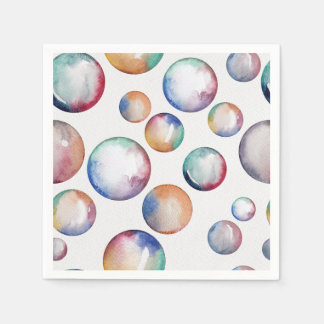 Serviette En Papier Rainbow Bubbles Napkin